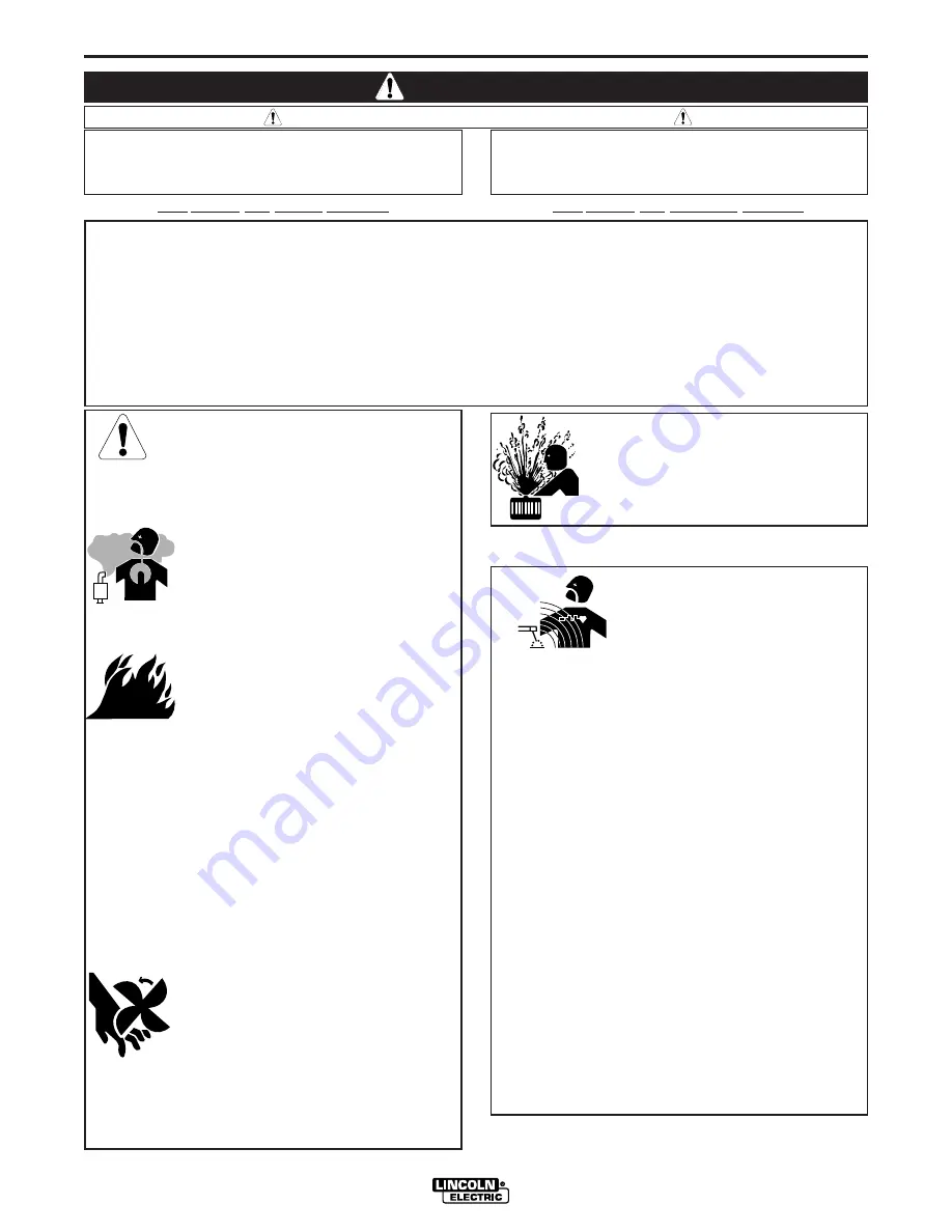 Lincoln Electric RANGER 10,000 Operator'S Manual Download Page 2