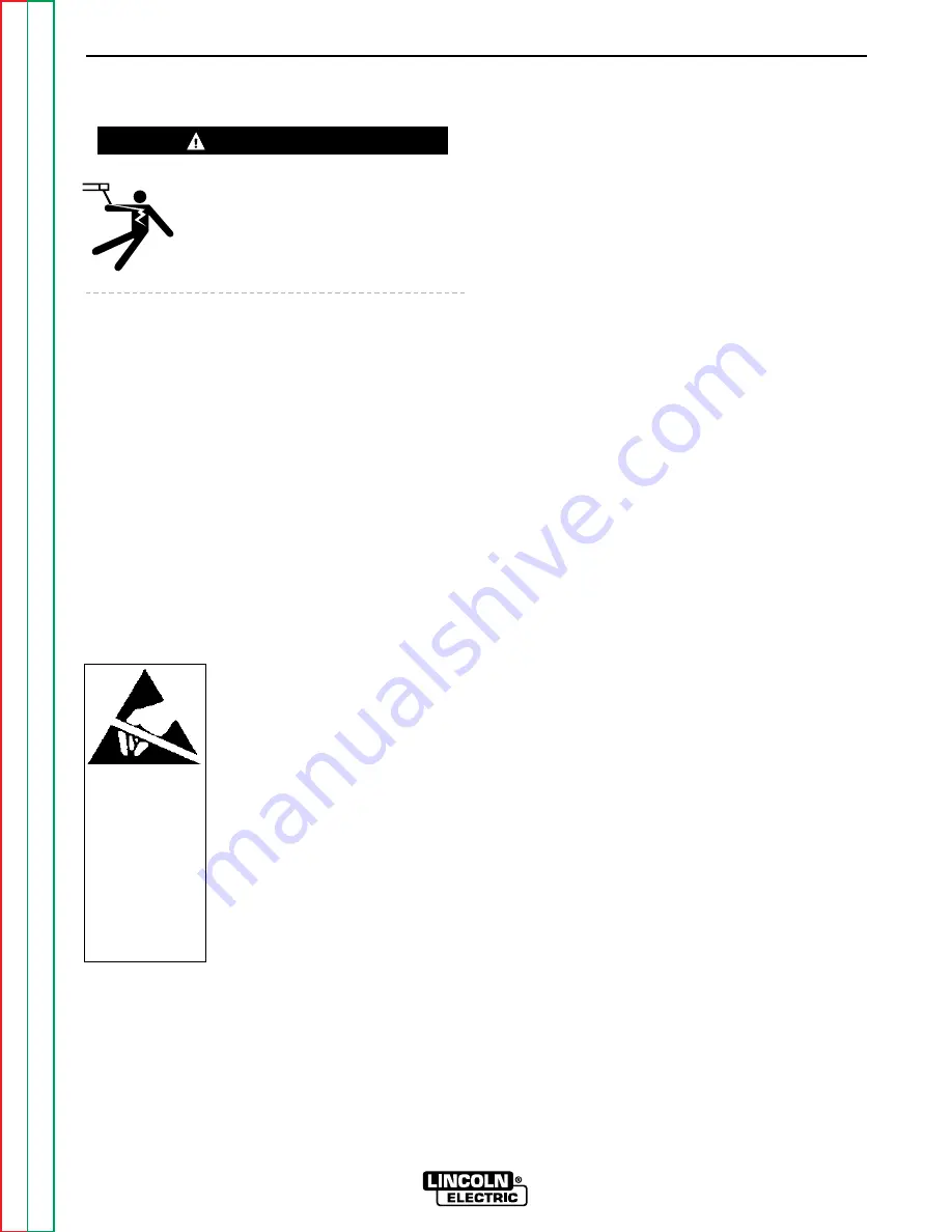 Lincoln Electric RANGER 10-LX Service Manual Download Page 57