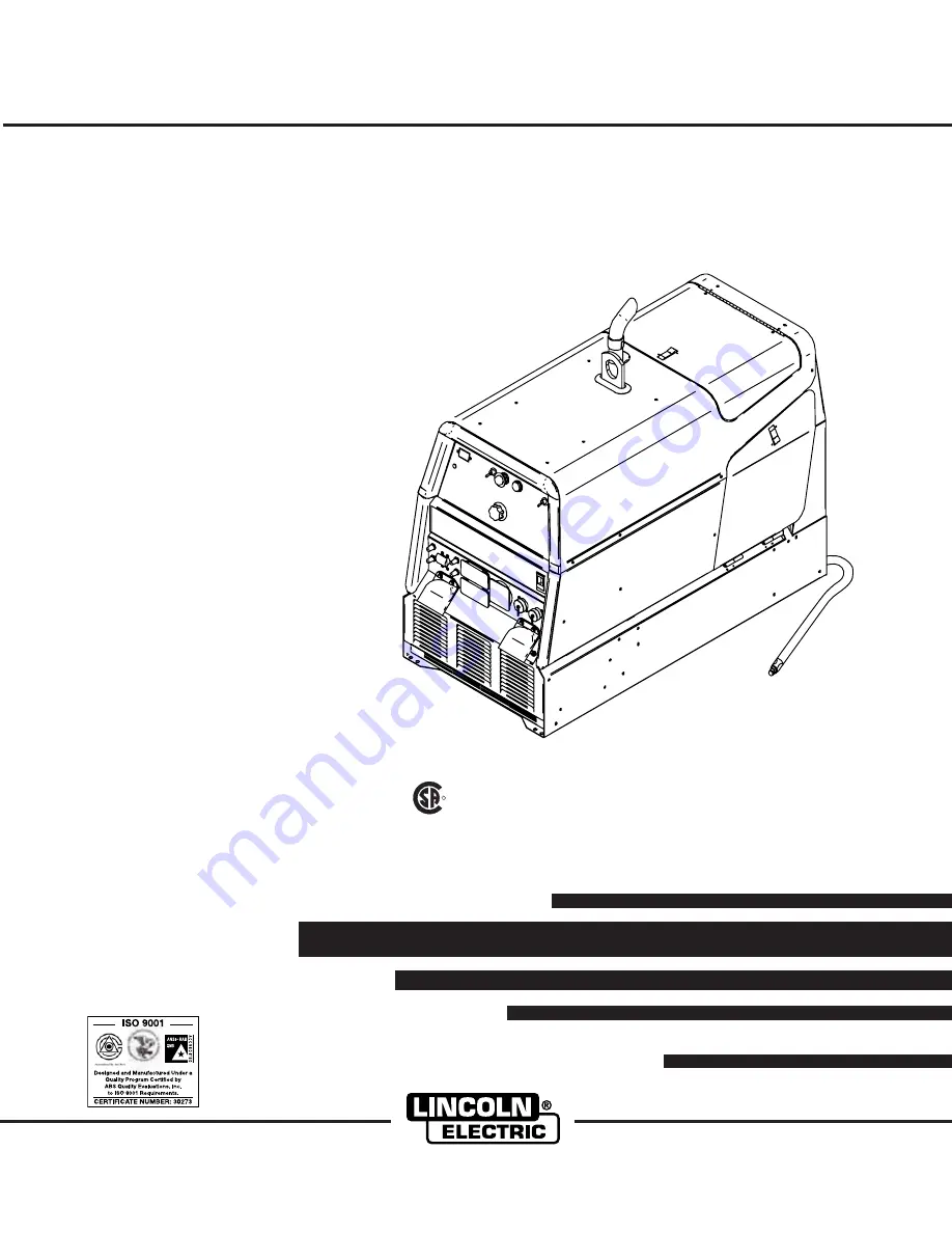 Lincoln Electric RANGER 250 LPG Operator'S Manual Download Page 1