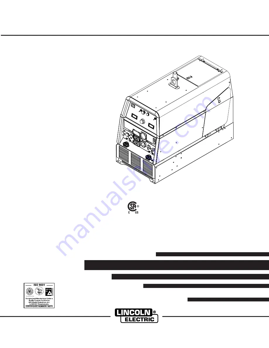 Lincoln Electric RANGER 305LPG Operator'S Manual Download Page 1