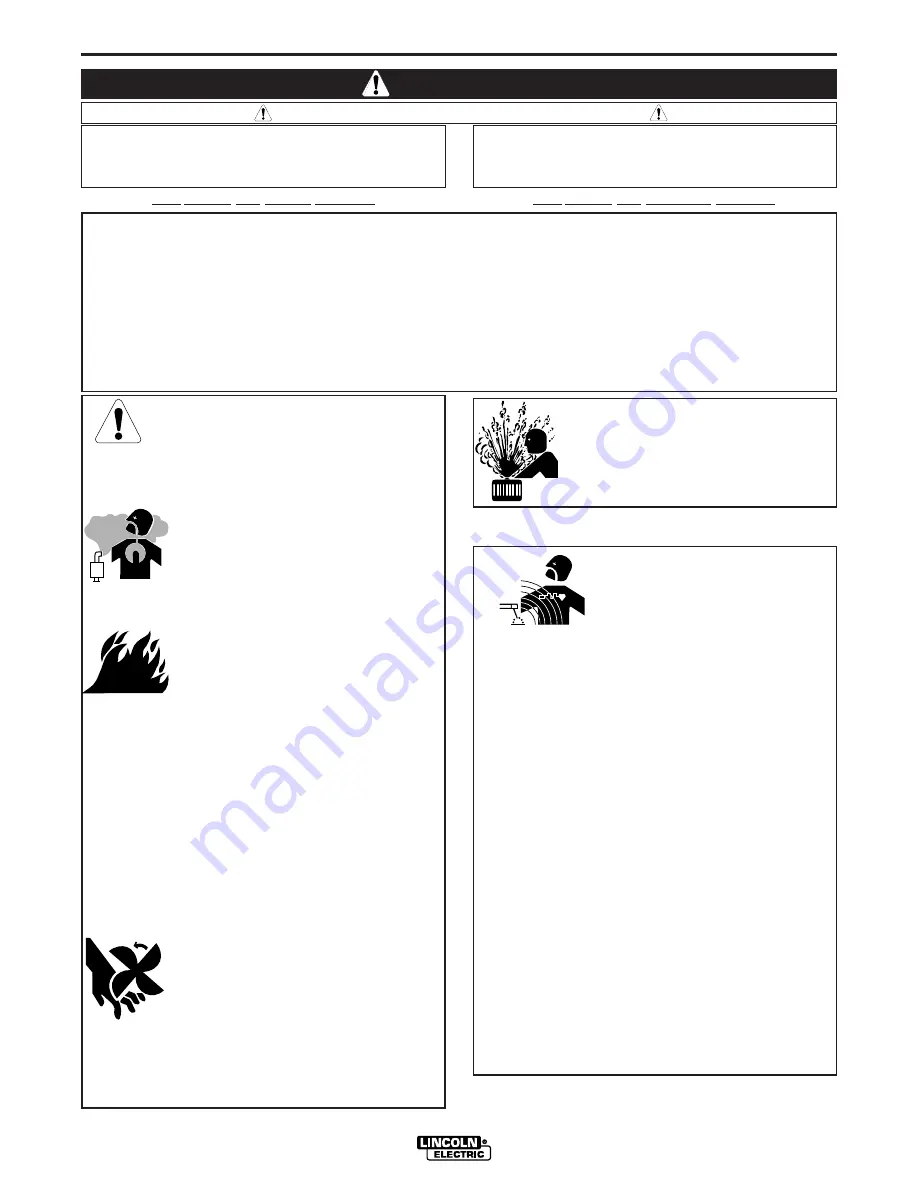 Lincoln Electric RANGER 305LPG Operator'S Manual Download Page 2