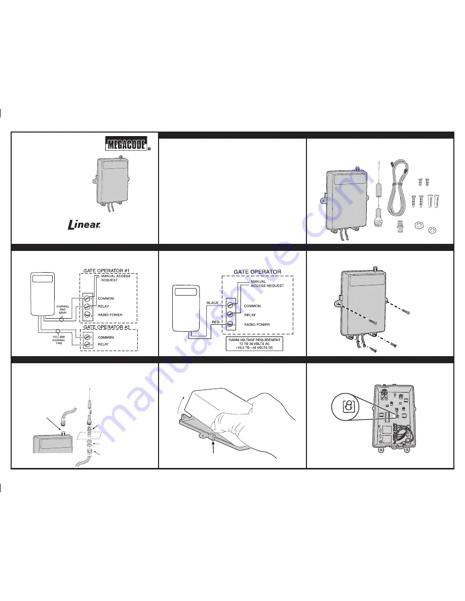 Linear MegaCode MGR-2 Installation Instructions Download Page 1