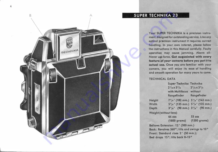 LINHOF Super technika Скачать руководство пользователя страница 5