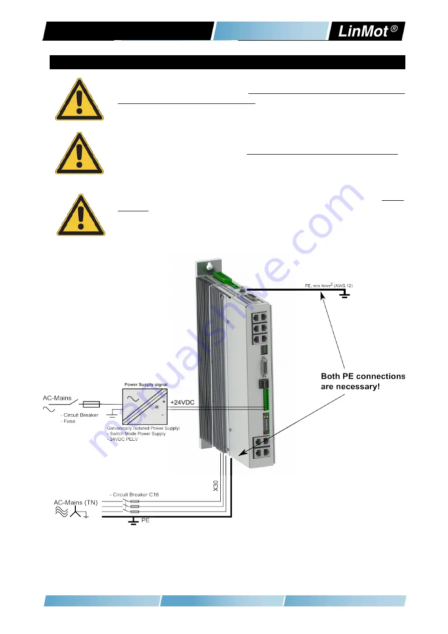 LinMot E1450-EC-QN-0S Installation Manual Download Page 8