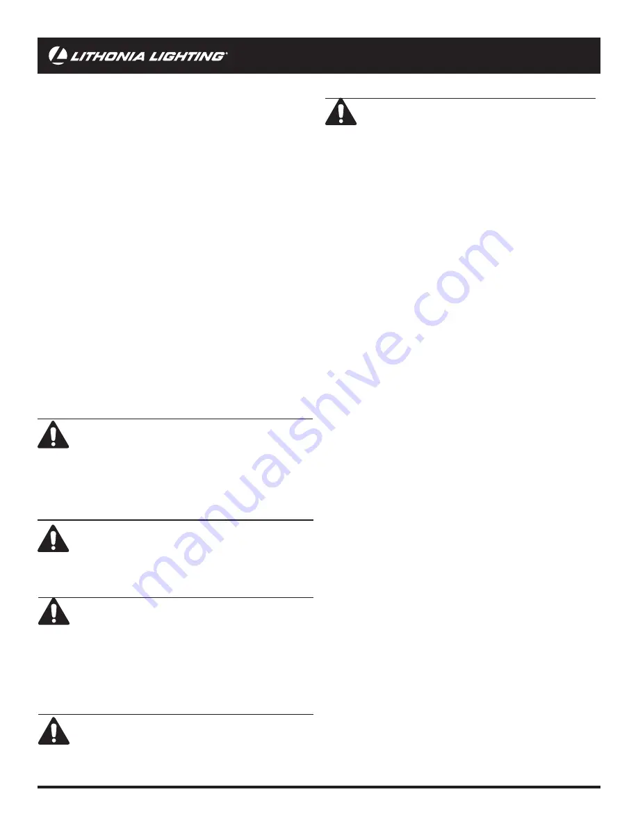 Lithonia Lighting ESX1 LED Installation Instructions Manual Download Page 2