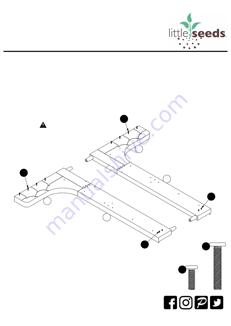 Little Seeds Ambrosia Upholstered Full Bed 4398429LS Assembly Manual Download Page 10