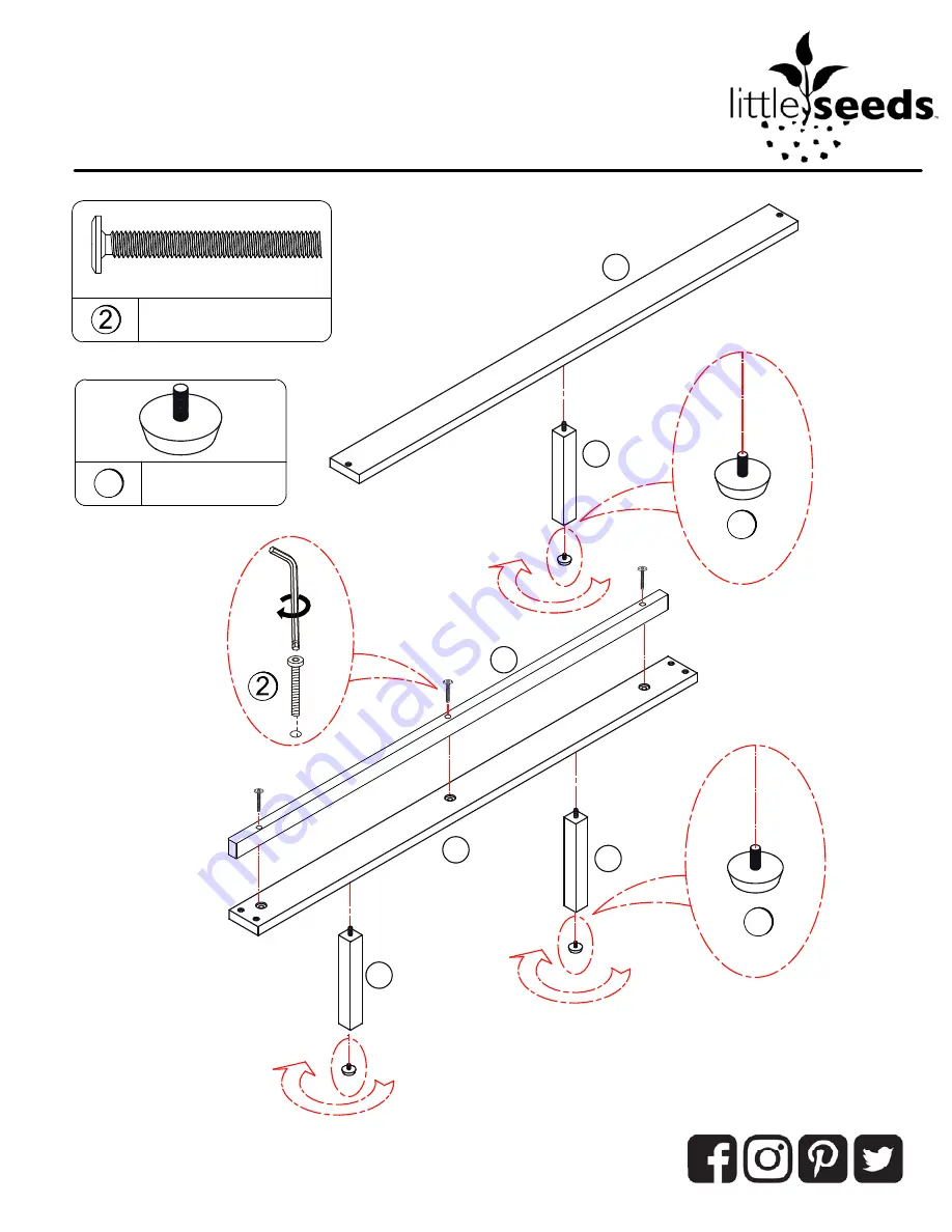 Little Seeds Rowen Valley 6831096COM Assembly Manual Download Page 8