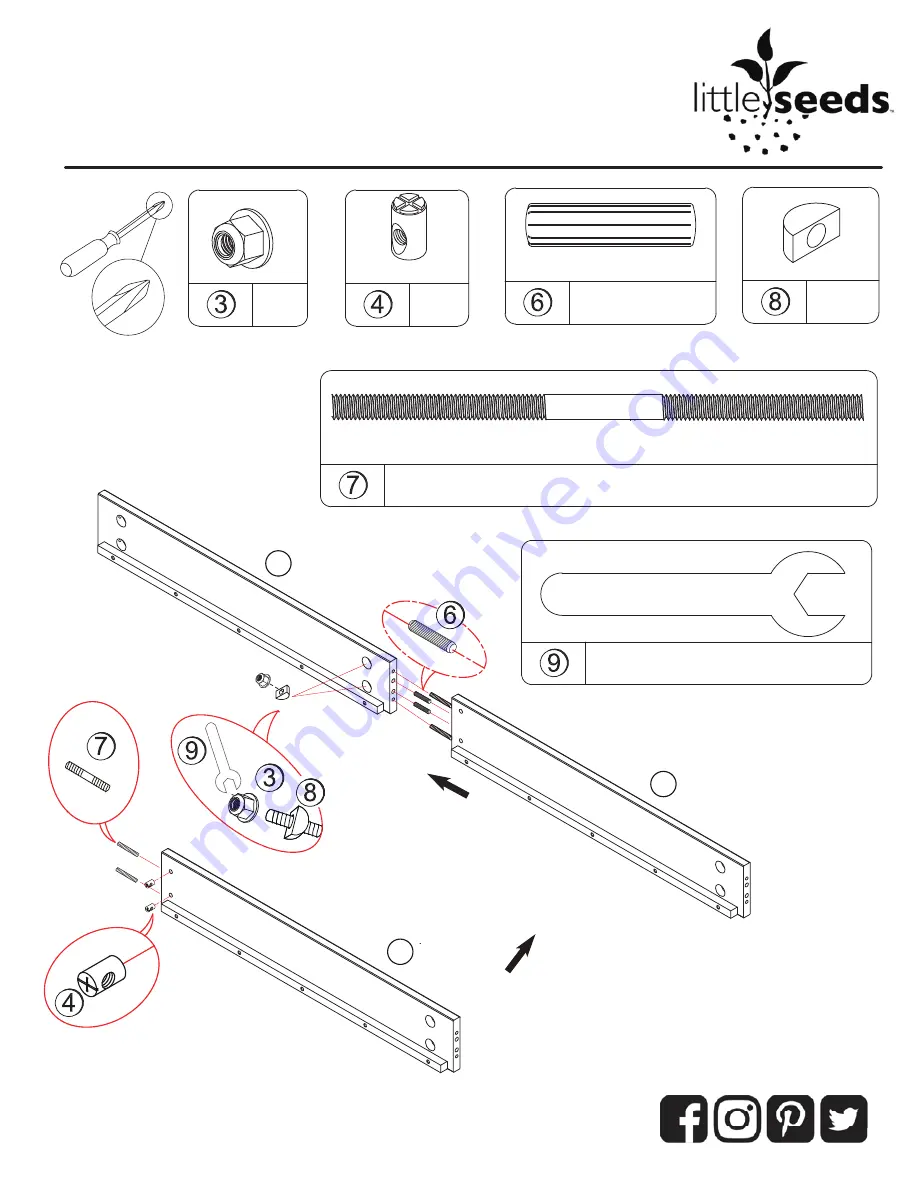 Little Seeds Rowen Valley 6831096COM Assembly Manual Download Page 9