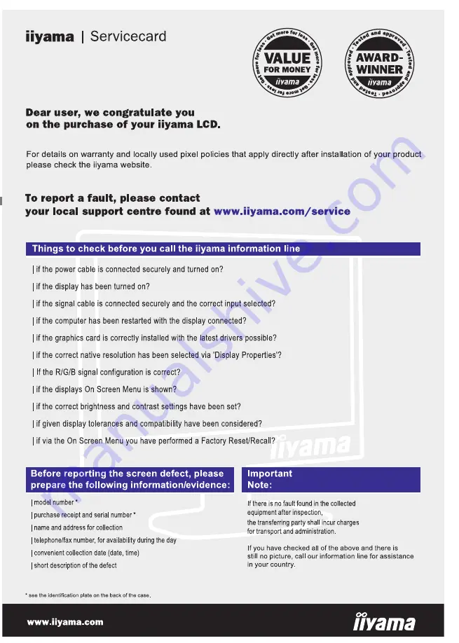 Liyama G-MASTER G2730HSU User Manual Download Page 2