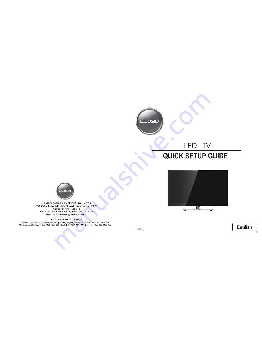 Lloyd L32ND Quick Setup Manual Download Page 1