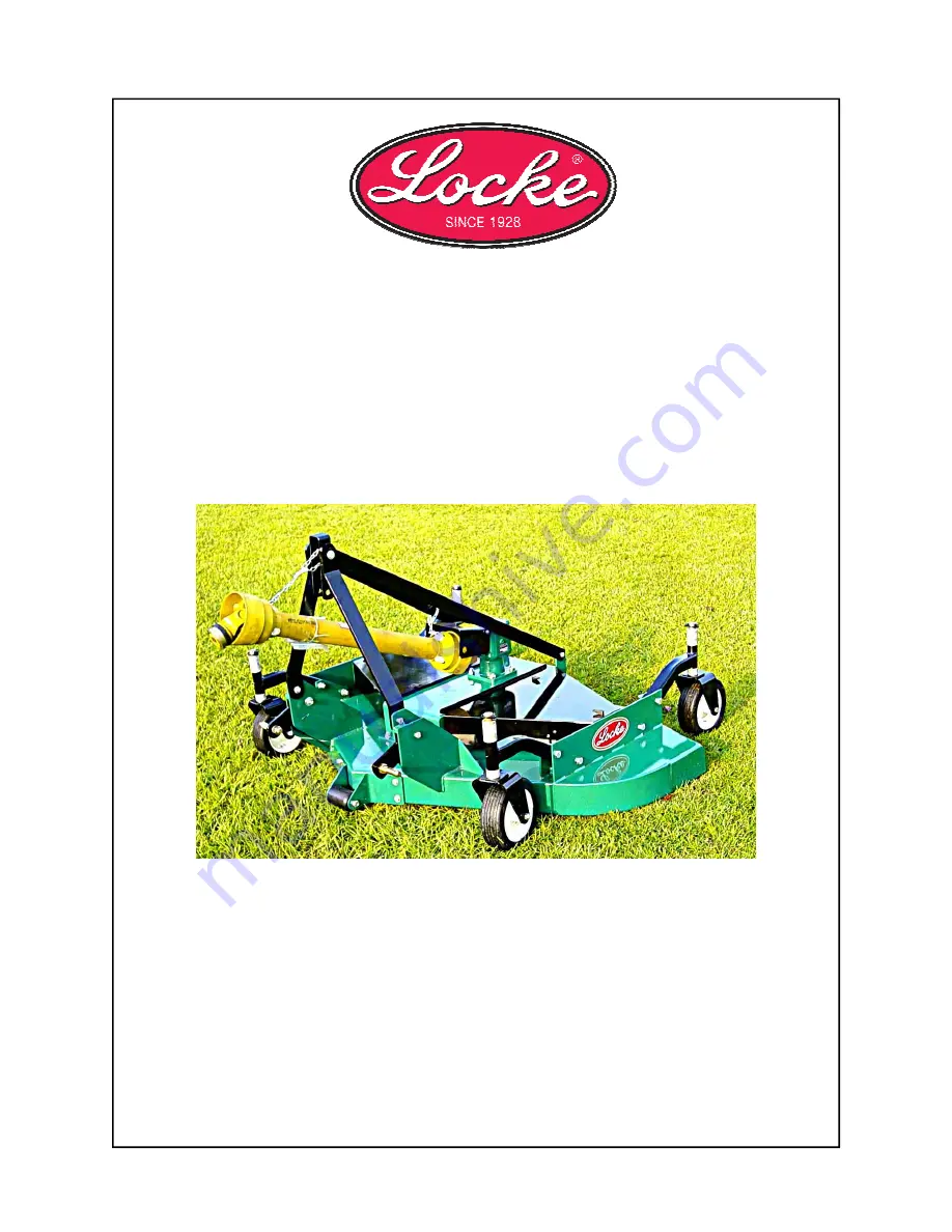 Locke FP-148-C Operator'S Manual Download Page 1