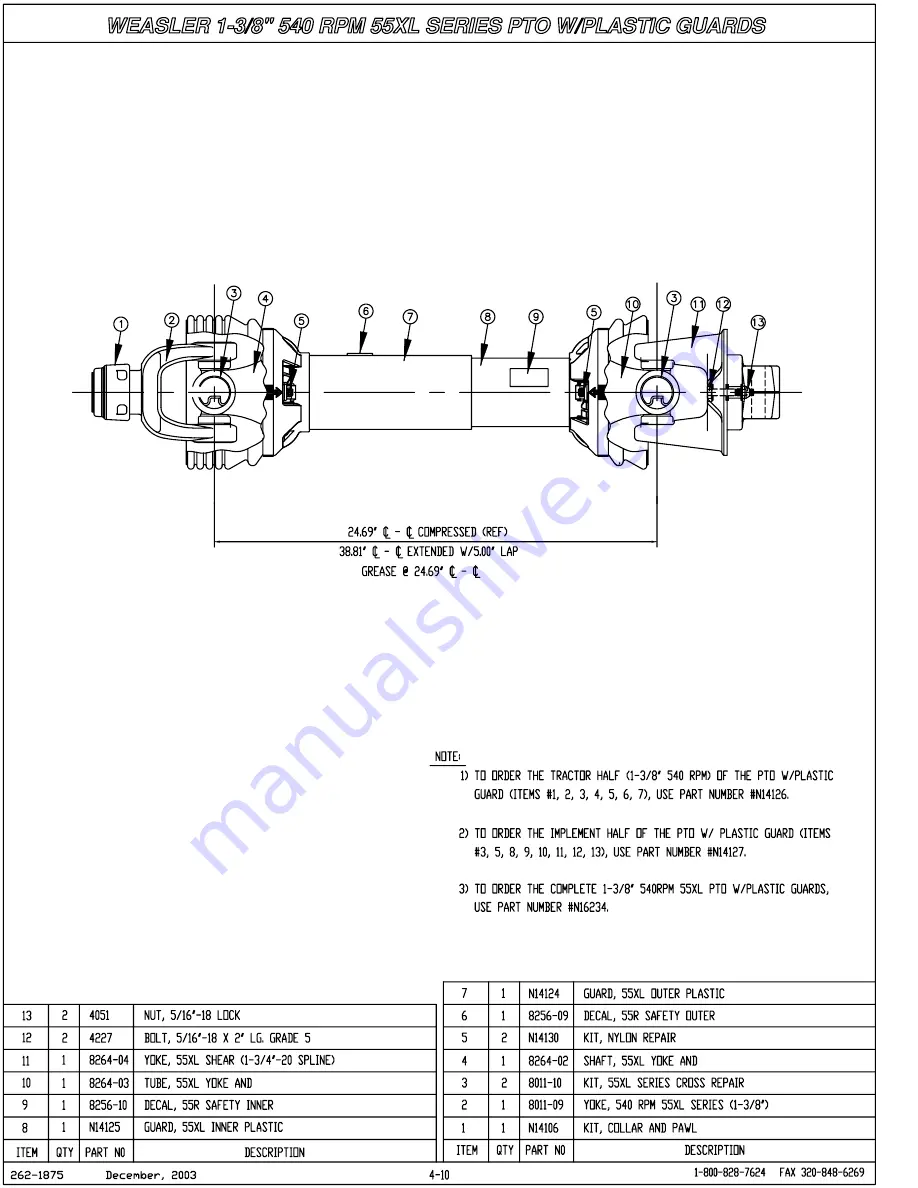 LOFTNESS 1082H Operator'S Manual / Parts Book Download Page 40