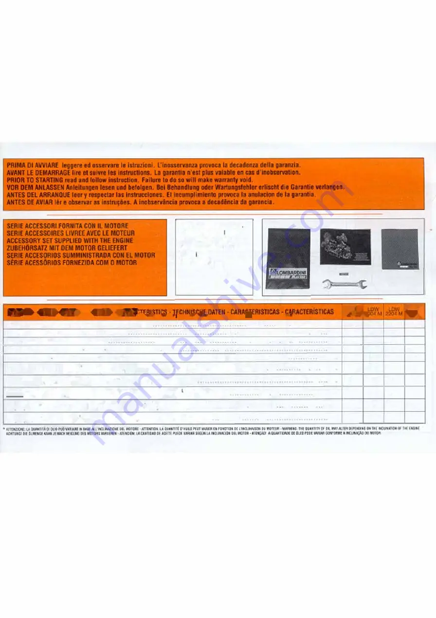 LOMBARDINI MARINE LDW 1603 M Use And Maintenance Manual Download Page 5