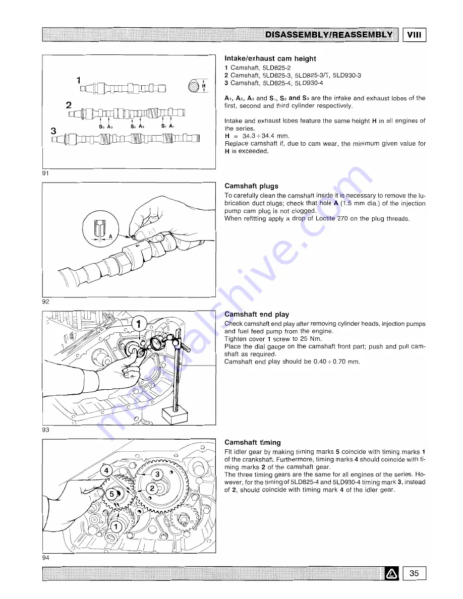 Lombardini 5LD825-2 Workshop Manual Download Page 36