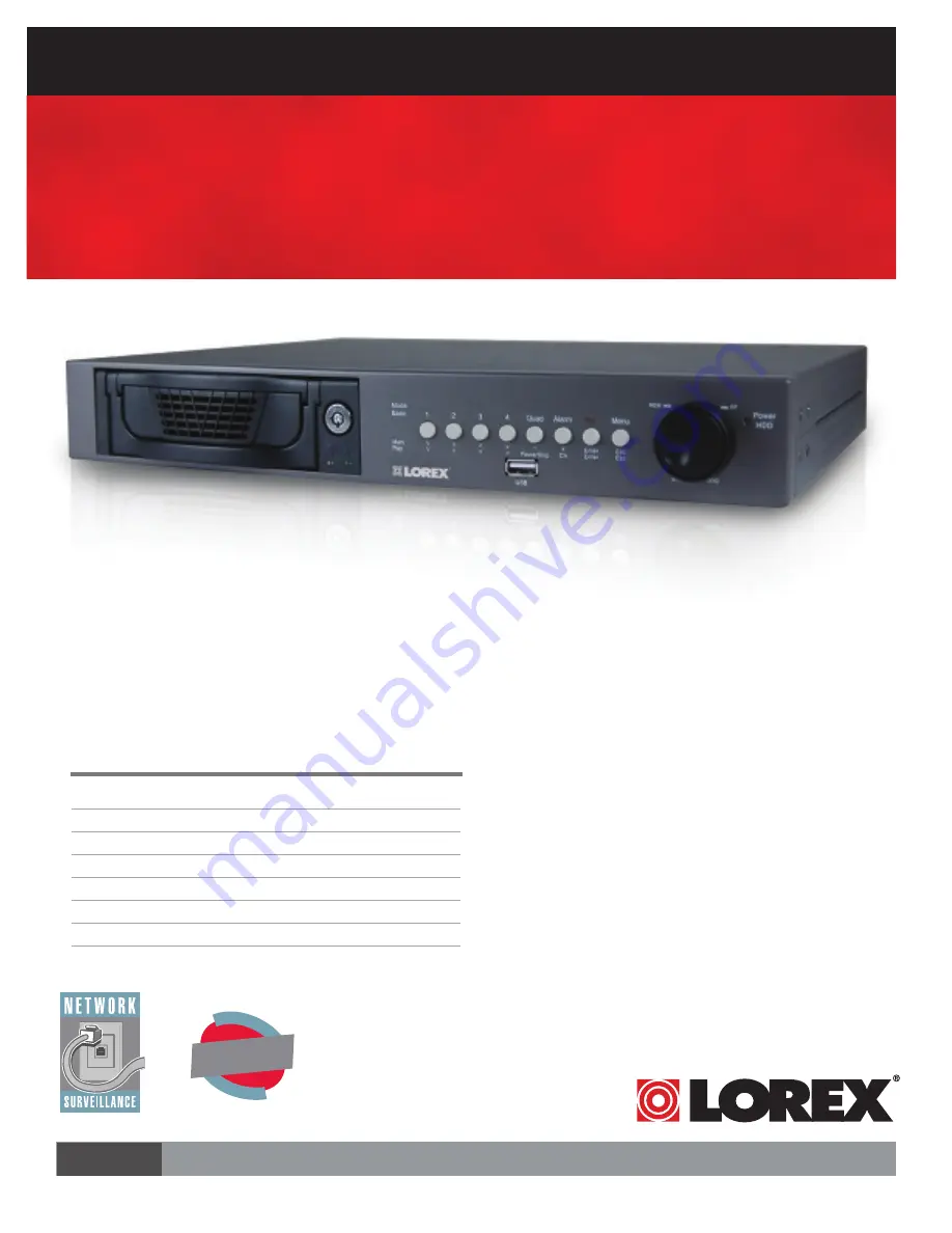 Lorex L3104000 Specifications Download Page 1