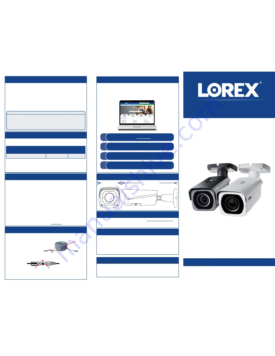 Lorex LNB8963 SERIES Quick Start Manual Download Page 1