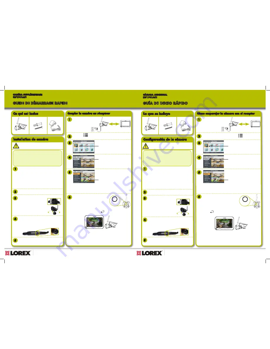 Lorex LW1741AC1 Quick Start Manual Download Page 2