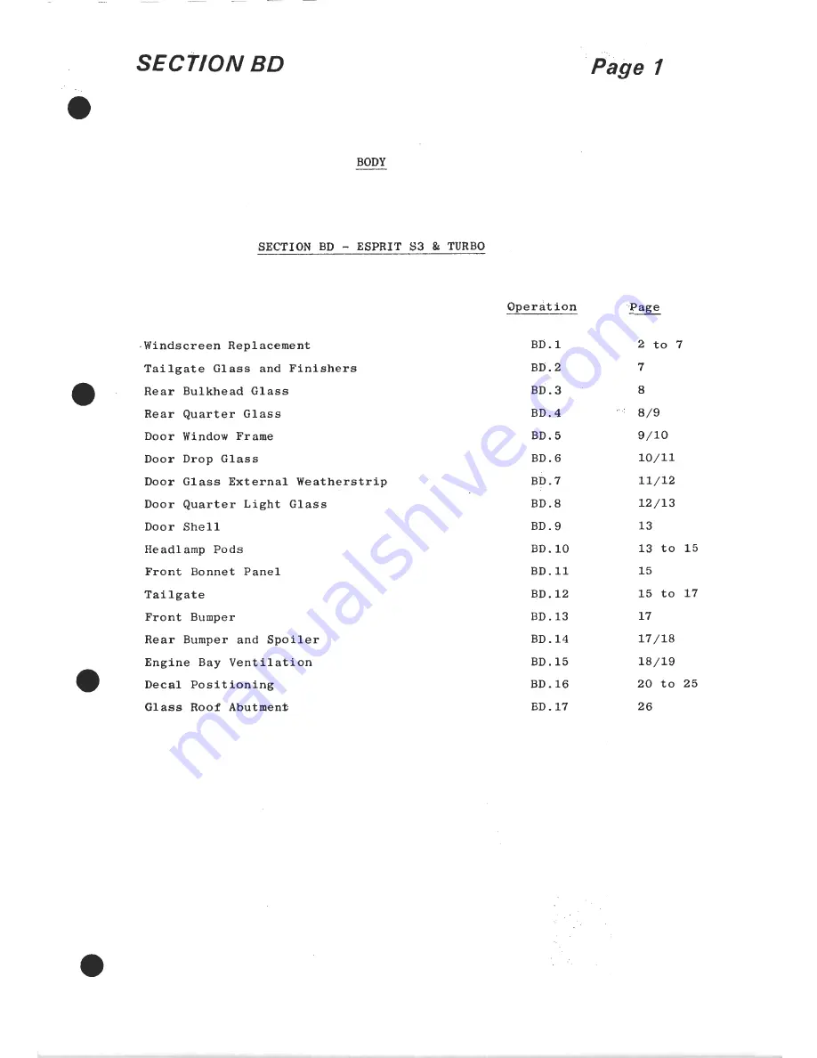 Lotus 1980 ESPRIT S3 Service Manual Download Page 96