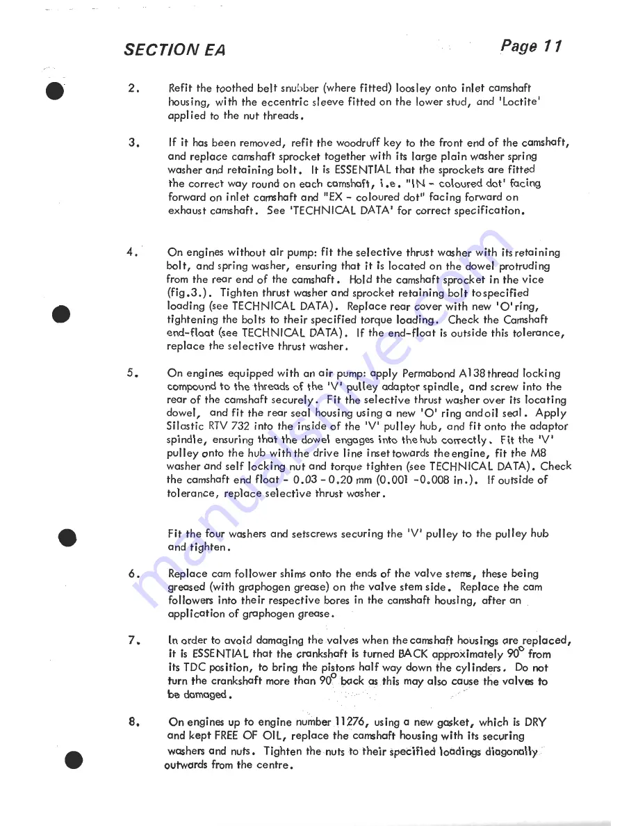 Lotus 1980 ESPRIT S3 Service Manual Download Page 152