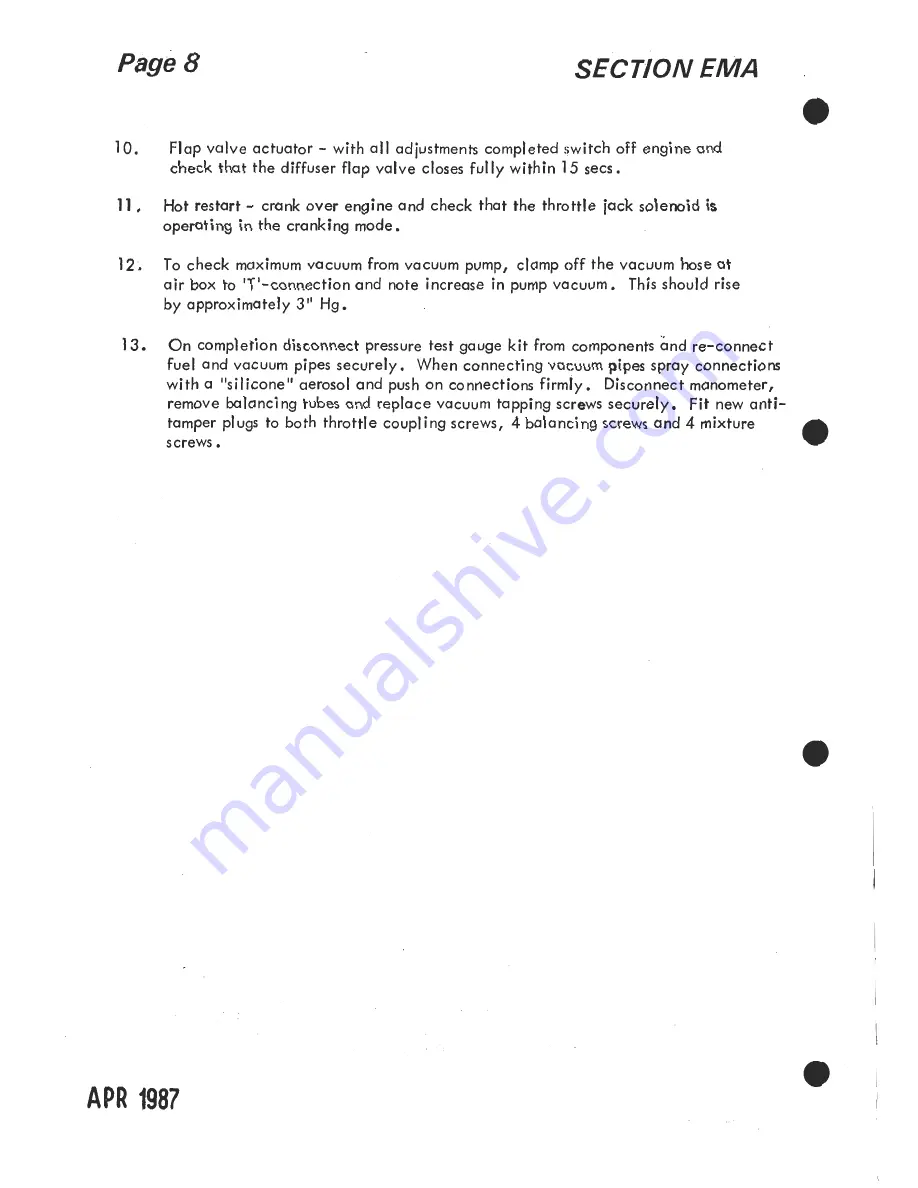 Lotus 1980 ESPRIT S3 Service Manual Download Page 216