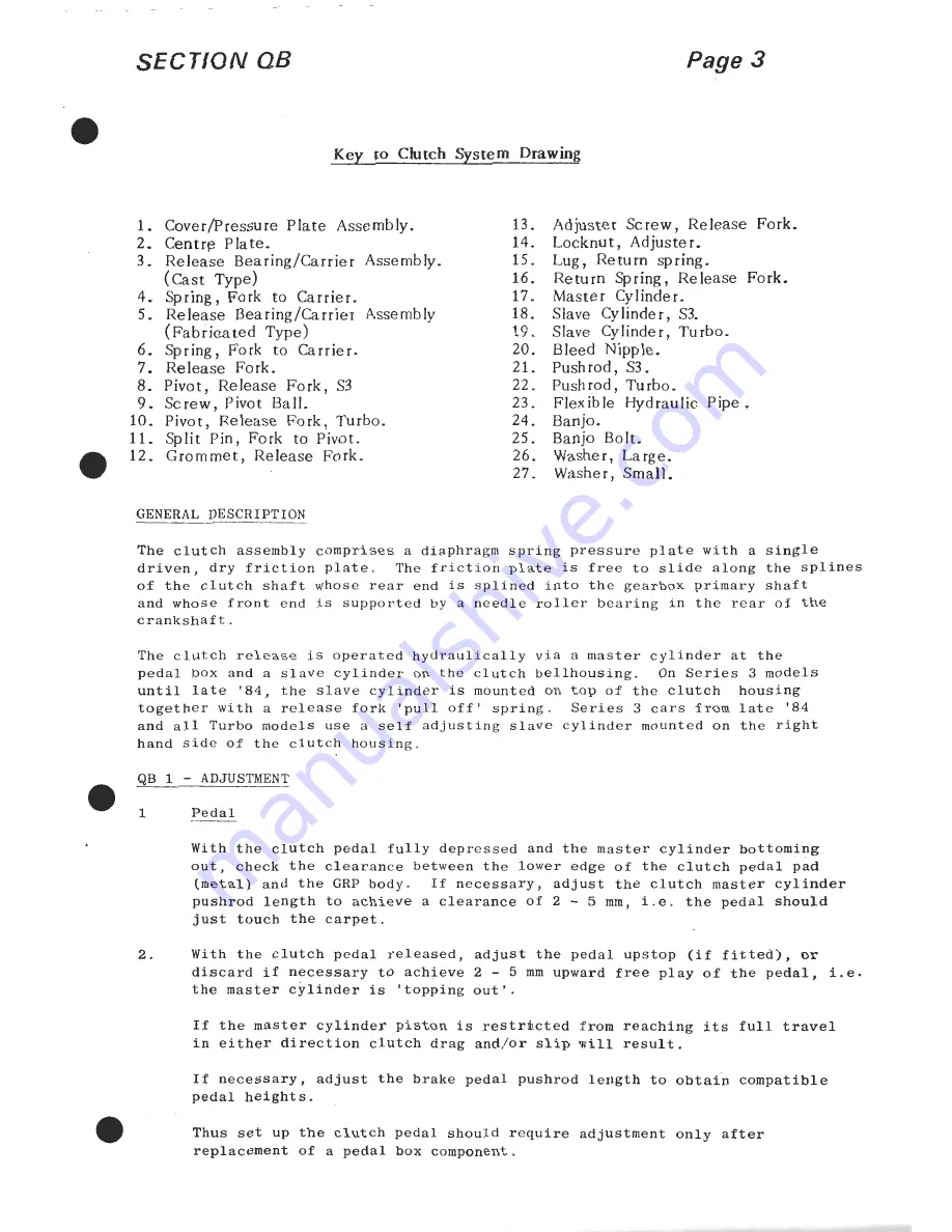 Lotus 1980 ESPRIT S3 Service Manual Download Page 595