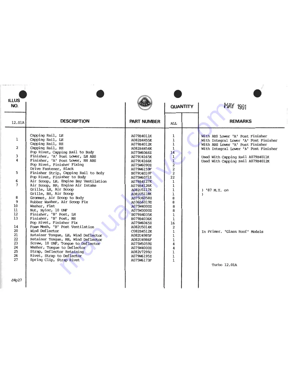 Lotus 1980 ESPRIT S3 Service Manual Download Page 661