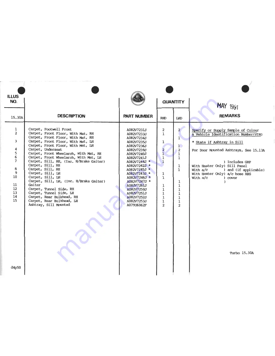 Lotus 1980 ESPRIT S3 Service Manual Download Page 713