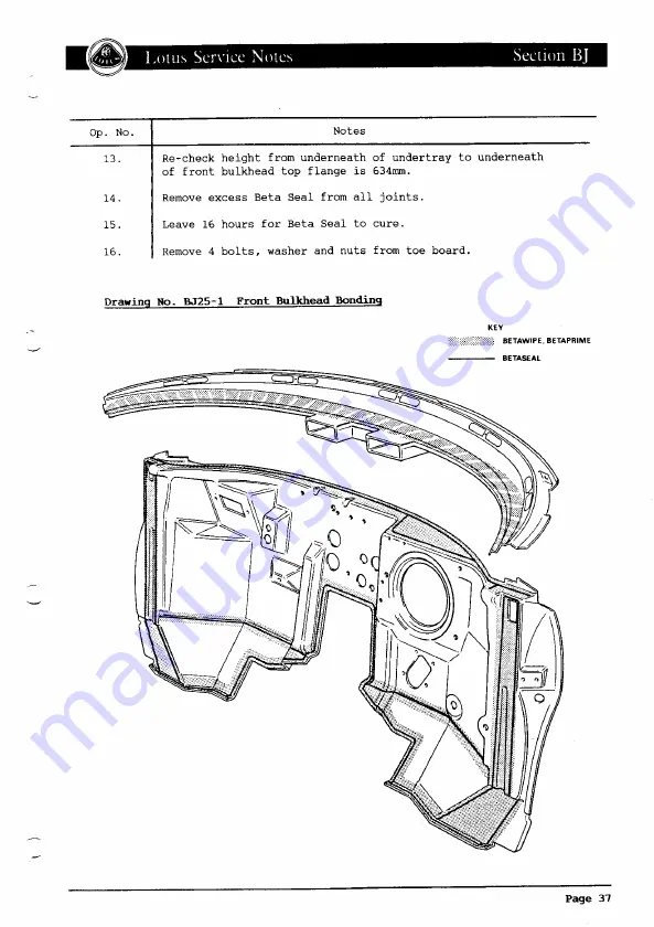 Lotus ELAN 1990 Service Notes Download Page 89