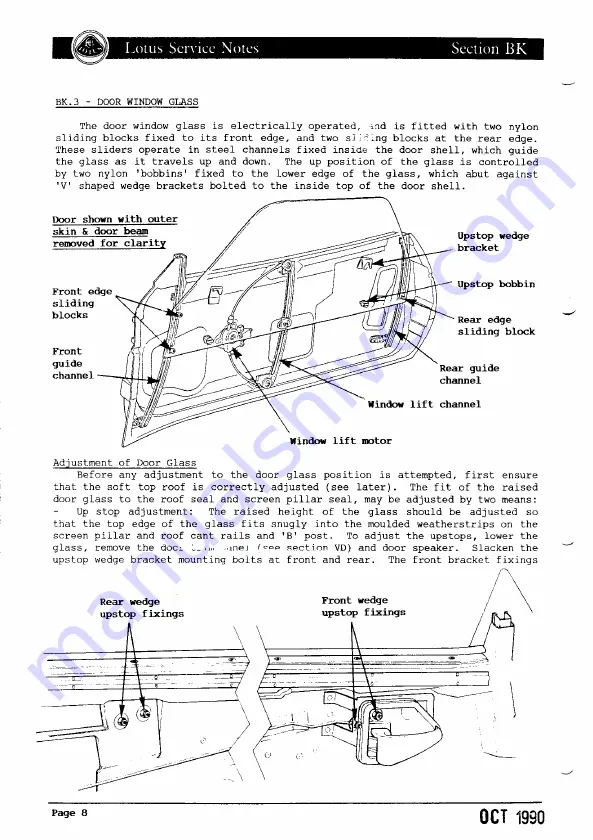 Lotus ELAN 1990 Service Notes Download Page 166