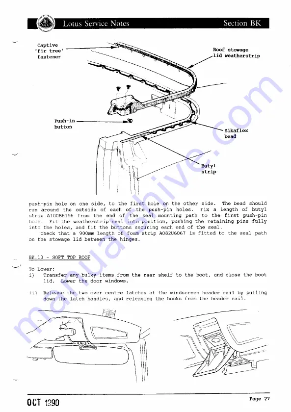 Lotus ELAN 1990 Скачать руководство пользователя страница 185