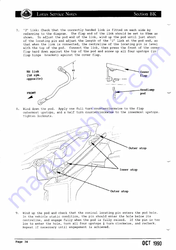 Lotus ELAN 1990 Service Notes Download Page 192