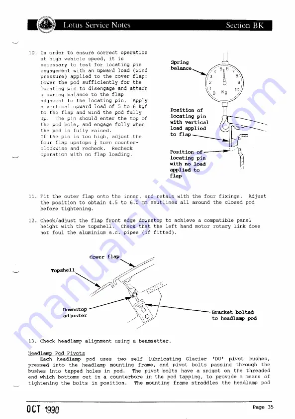 Lotus ELAN 1990 Service Notes Download Page 193