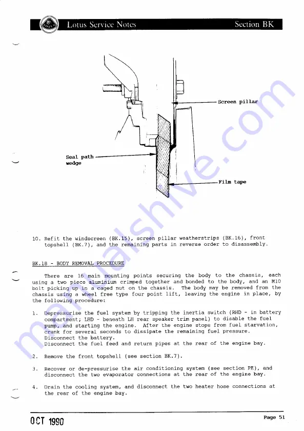 Lotus ELAN 1990 Service Notes Download Page 209