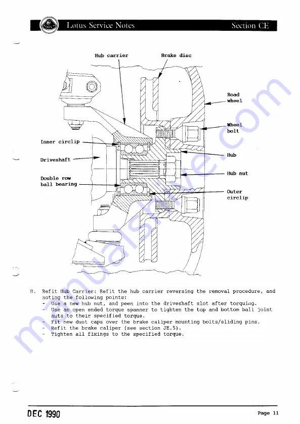 Lotus ELAN 1990 Скачать руководство пользователя страница 251