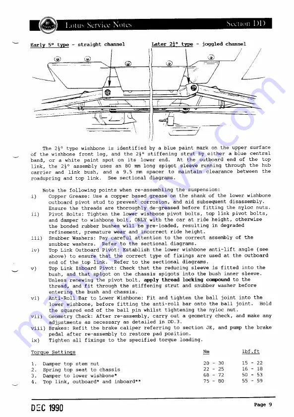 Lotus ELAN 1990 Скачать руководство пользователя страница 261