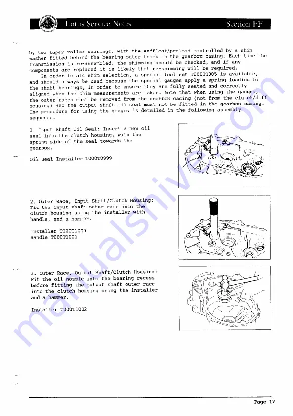 Lotus ELAN 1990 Service Notes Download Page 351