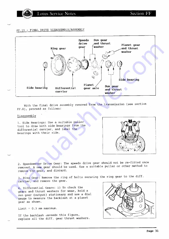 Lotus ELAN 1990 Скачать руководство пользователя страница 365