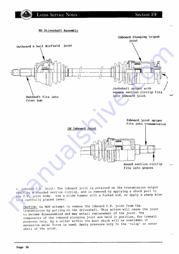 Lotus ELAN 1990 Service Notes Download Page 370