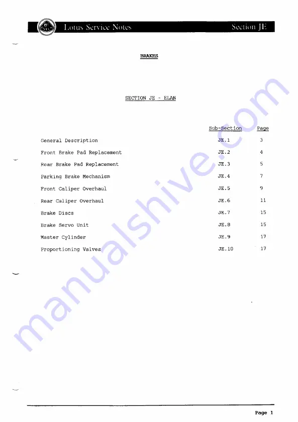 Lotus ELAN 1990 Service Notes Download Page 403