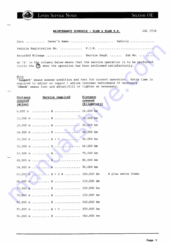 Lotus ELAN 1990 Service Notes Download Page 463