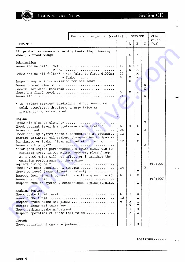 Lotus ELAN 1990 Service Notes Download Page 464