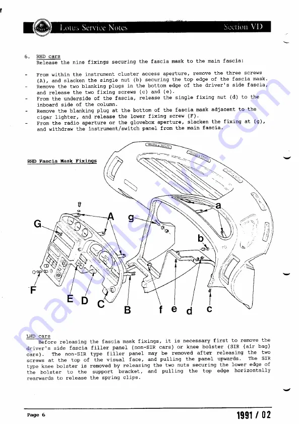 Lotus ELAN 1990 Service Notes Download Page 520