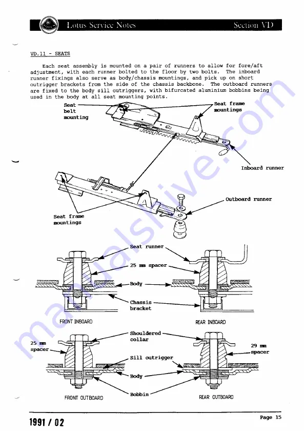 Lotus ELAN 1990 Service Notes Download Page 529