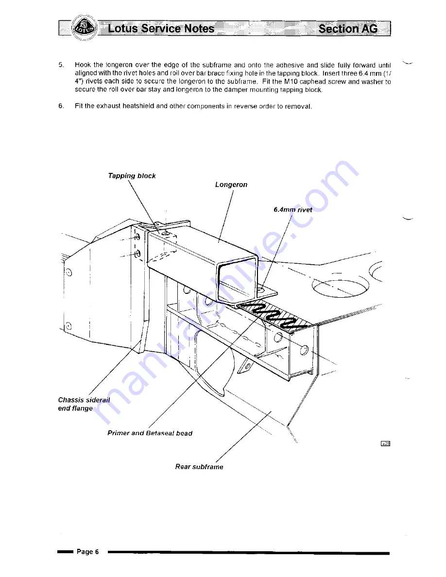 Lotus Elise 2001 Service Notes Download Page 19