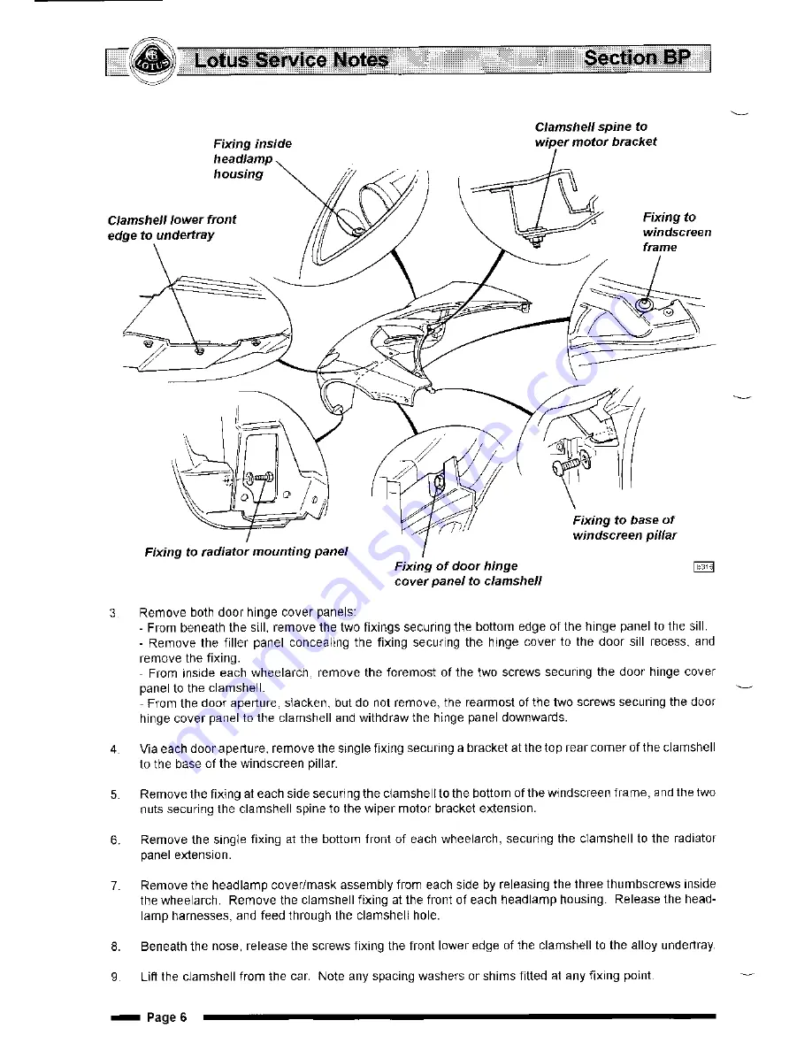 Lotus Elise 2001 Service Notes Download Page 44