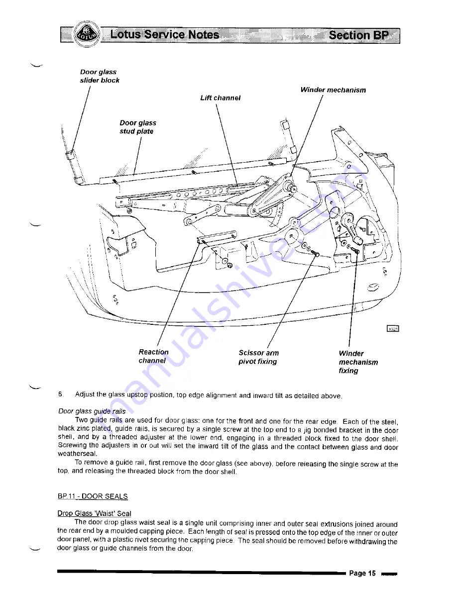 Lotus Elise 2001 Service Notes Download Page 53