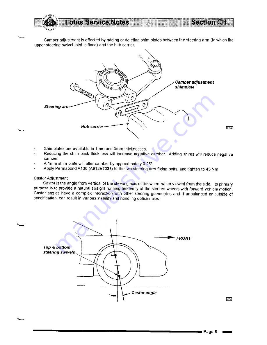 Lotus Elise 2001 Service Notes Download Page 68