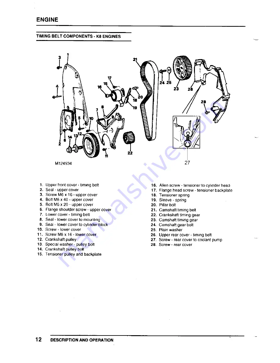 Lotus Elise 2001 Service Notes Download Page 108