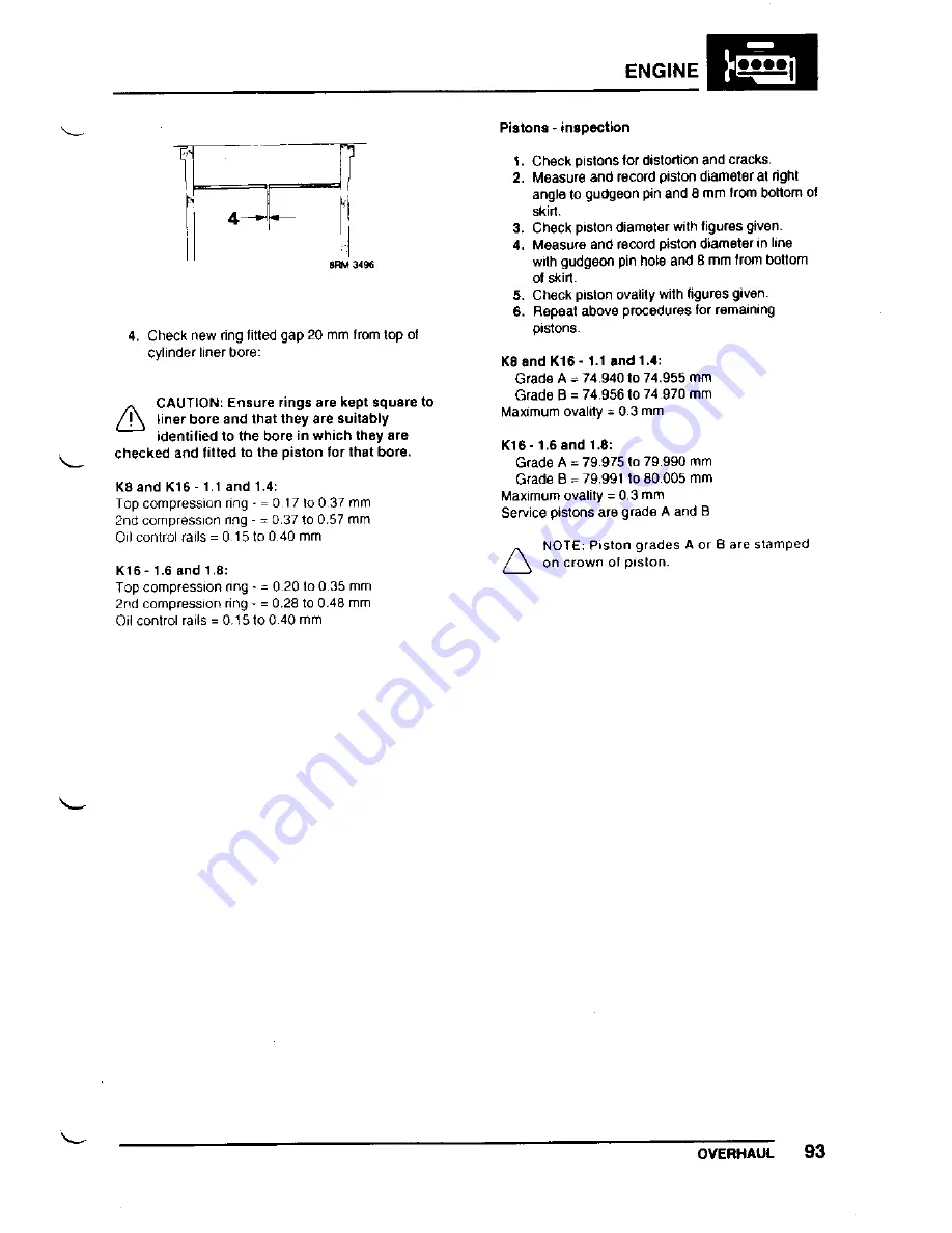 Lotus Elise 2001 Service Notes Download Page 257