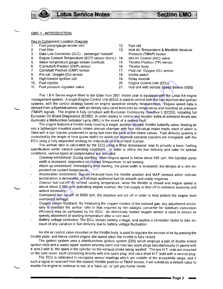 Lotus Elise 2001 Service Notes Download Page 271